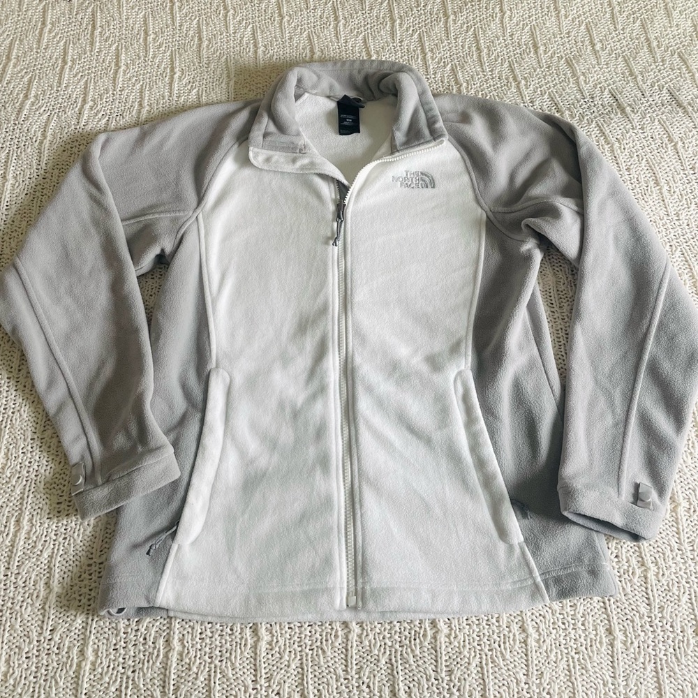 The North Face White & Gray Fleece Sweater